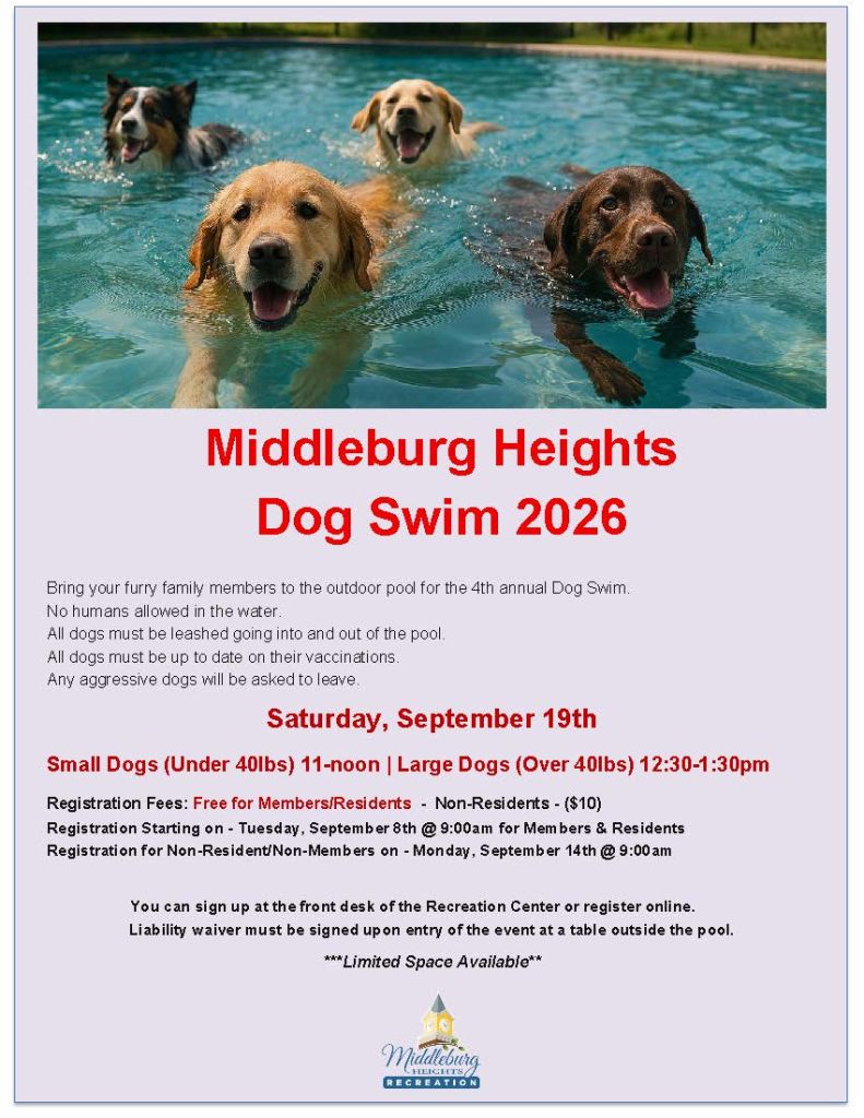 Dog Swim Flyer 2026